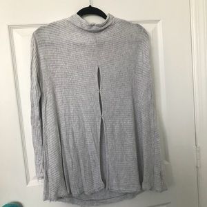 Free People cut-out back mockneck sweater